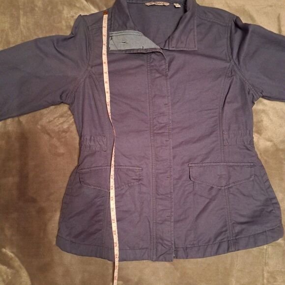 Toad and Co Purple Jacket Size Small Linen and Cotton Pockets Button Closure - Picture 10 of 15